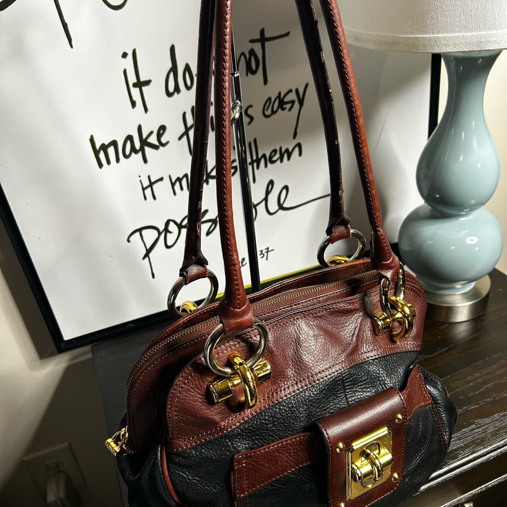 Classic Brown And Black B Makowski Large Women's Bag